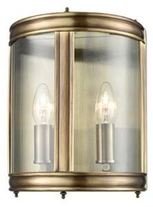 Franklite WB601 Half Lantern Wall Light In Bronze With Clear Glass