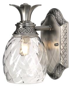HK-PLANT-BATH-PL Plant 1 Light Bathroom Wall Light In Polished Antique Nickel