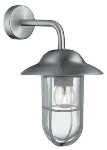 Searchlight 3291SS Well Glass 1 Light Outdoor Wall Lantern Light In Stainless Steel