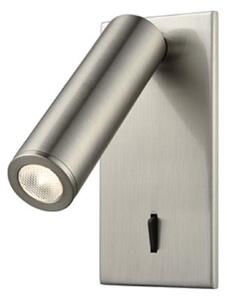 W071 Adjustable Surface Mounted LED Wall Reading Light In Satin Nickel