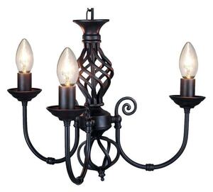 Barley 3 way Multi Arm Classic Knot Twist Ceiling Pendant Light In Black