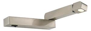W074 Adjustable LED Horizontal Reading Wall Light In Satin Nickel - Right