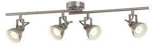 Searchlight 1544SS Focus Four Light Ceiling Bar Spotlight In Satin Silver