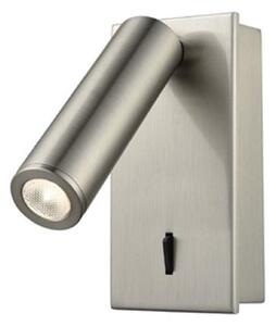W072 Adjustable Recessed LED Wall Reading Light In Satin Nickel
