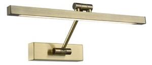 W088 LED Square Picture Light In Matt Gold Finish - Width: 380mm