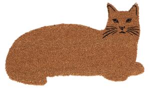 Homescapes Coir Cat Shaped Non-Slip Doormat