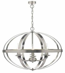 Dar SYM0646 Symbol 6 Light Ceiling Pendant Light In Satin Chrome