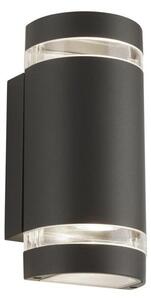 Searchlight 2002-2GY-LED Outdoor Curved Wall Light In Grey