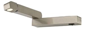 W073 Adjustable LED Horizontal Reading Wall Light In Satin Nickel - Left