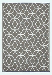 Homescapes Grey and White Geometric Outdoor Garden Patio Rug