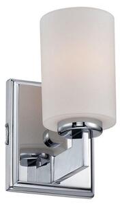 QZ/TAYLOR1S BATH Taylor 1 Light Small Bathroom Wall Light In Polished Chrome