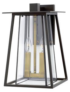 HK-WALKER2-L Walker 2 Light Large Wall Lantern In Buckeye Bronze - Height: 381mm
