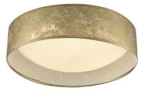 Franklite CF5787 Flush Ceiling Light In Gold Leaf Effect Semi-Transparent Shade With Diffuser