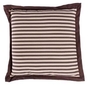 Homescapes Chocolate and Beige Striped Seat Pad