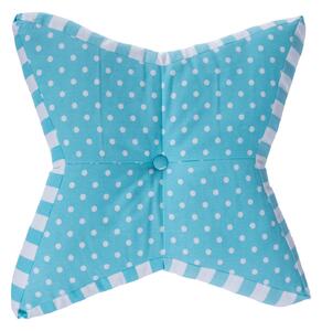 Blue Polka Dots and Stripes Children’s Star Floor Cushion