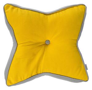 Homescapes Yellow and Grey Star Floor Cushion