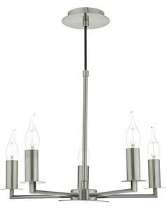 Dar TYL0538 Tyler 5 Light Ceiling Pendant Light In Satin Chrome - Fitting Only