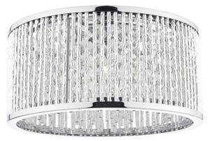 Dar NAN5368 Nantes 3 Light Flush Ceiling Light In Polished Chrome