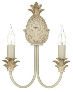 David Hunt Lighting CAB0912 Cabana Two Light Wall Light In Cream And Gold - Fitting Only