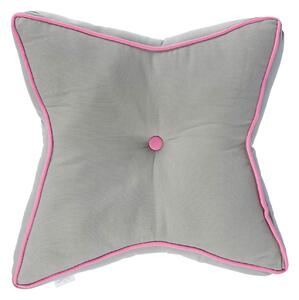 Homescapes Grey and Pink Star Floor Cushion