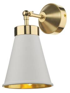 David Hunt Lighting HYD07 Hyde One Light Wall Light In Brass With Arctic White Metal Shade
