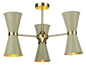 David Hunt Lighting HYD062 Hyde Six Light Multi-Arm Semi Flush Ceiling Light In Brass With Pebble Metal Shades