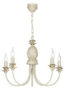 David Hunt Lighting CAB0512 Cabana Five Light Ceiling Pendant Light In Cream And Gold - Fitting Only