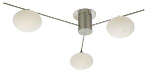 Dar JAS5346 Jasper 3 Light Semi Flush Ceiling Light In Satin Nickel