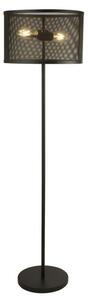Searchlight 2832-2BK Fishnet 2 Light Floor Light In Matt Black