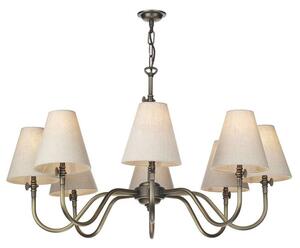 David Hunt Lighting HIC0875 Hicks Eight Light Muilti Arm Ceiling Light In Antique Brass - Fitting Only