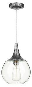 David Hunt Lighting TEA0167 Teardrop One Light Ceiling Pendant Light In Pewter With Clear Glass
