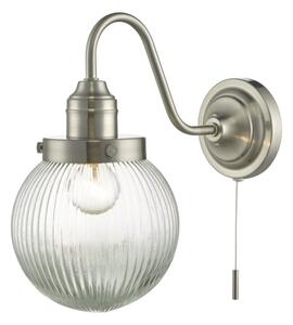 Dar TAM0738 Tamara 1 Light Wall Light In Nickel