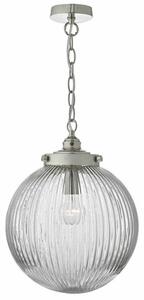 Dar TAM0138 Tamara 1 Light Ceiling Pendant In Nickel