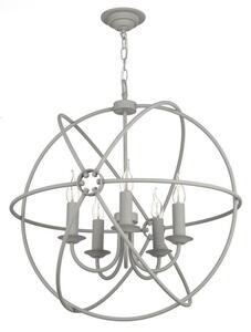 David Hunt Lighting ORB0539 Orb Five Light Ceiling Pendant Light In Ash Grey