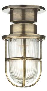 David Hunt Lighting COA0175 Coast One Light Semi Flush Ceiling Light In Antique Brass