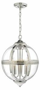 Dar VAN0338 Vanessa 3 Light Ceiling Pendant Light In Polished Nickel