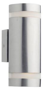 Dar WES2144 Wessex 2 Light Outdoor LED Wall Light In Stainless Steel
