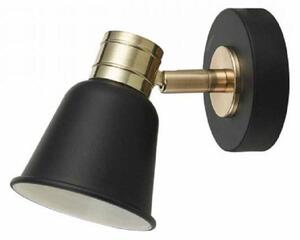 Dar FRY0754 Fry 1 Light Wall Spotlight In Black And Gold