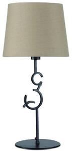 Mantra M5218 Argi 2 Light Table Lamp In Brown Oxide With Brown Shade