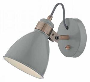 Dar FRE0739 Frederick 1 Light Wall Light In Grey