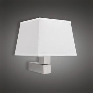Mantra M5236/5239+M5170 Bahia 1 Light Wall Light In Nickel With White Shade And Plate Kit