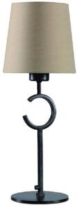 Mantra M5217 Argi 1 Light Table Lamp In Brown Oxide With Brown Shade
