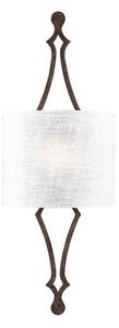 FE/TILLING1WI Tilling 1 Light Wall Light In Weathered Iron And White Shade