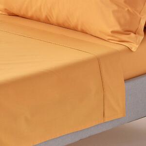 Mustard Yellow Egyptian Cotton Flat Sheet 200 Thread Count Super King Size