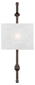 FE/TEVA1ANBZ Teva 1 Light Wall Light In Antique Bronze With White Shade