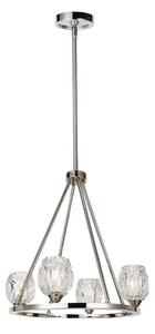 FE/RUBIN4 Rubin 4 Light Ceiling Chandelier In Polished Nickel
