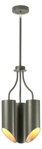 Elstead QUINTO3GPN Quinto 3 Light Ceiling Chandelier In Grey And Nickel