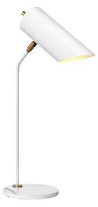 Elstead QUINTO/TLWAB Quinto 1 Light Table Lamp In White And Aged Brass