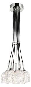 FE/RUBIN/7P Rubin 7 Light Cluster Chandelier In Polished Nickel
