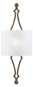 FE/TILLING1DSGL Tilling 1 Light Wall Light In Distressed Gold Leaf And White Shade